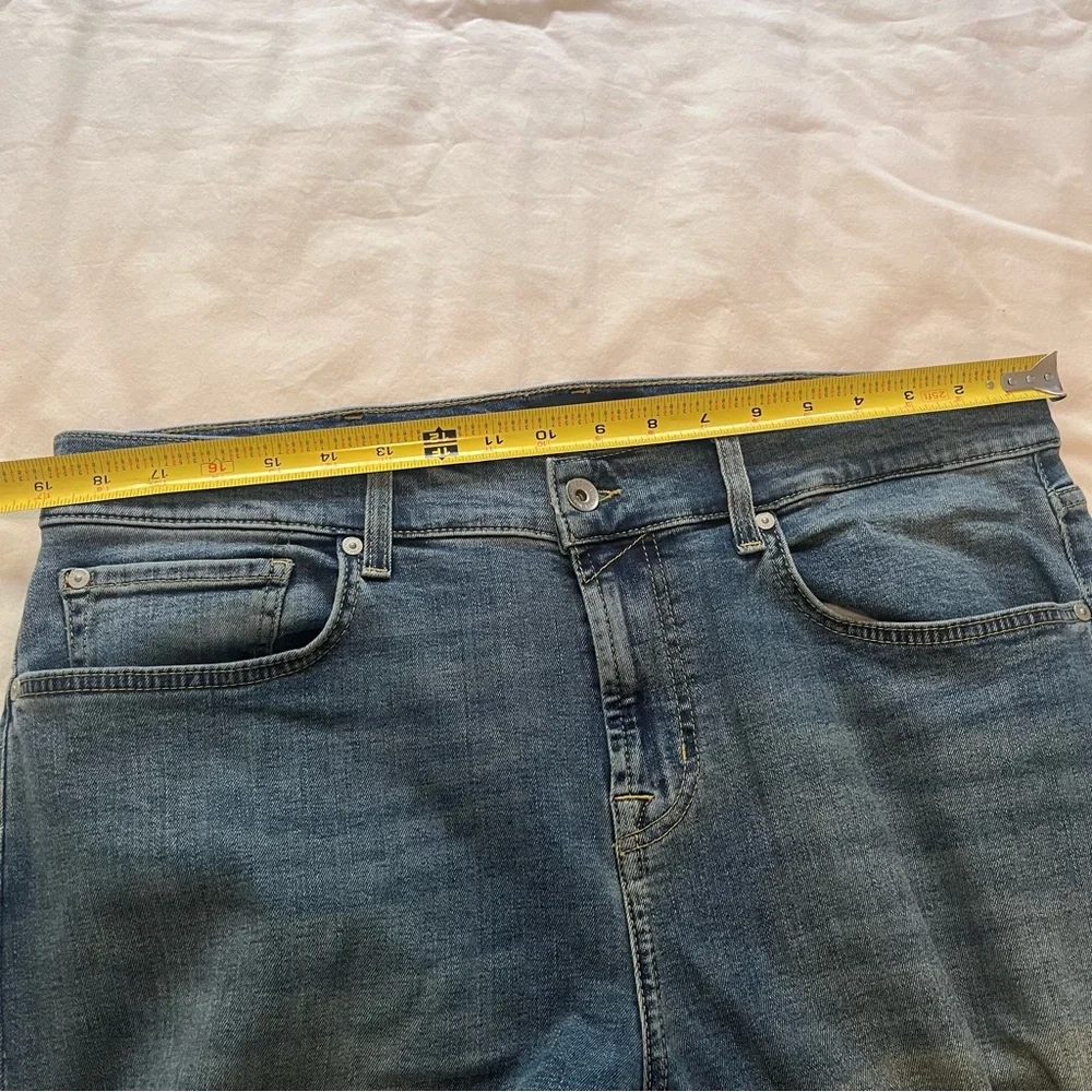 7 For All Mankind Slimmy Straight Leg Blue Jeans 36 - Picture 6 of 12